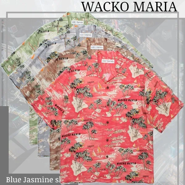 WACKO MARIA  |Button-down Short Sleeves Co-ord Logo Shirts