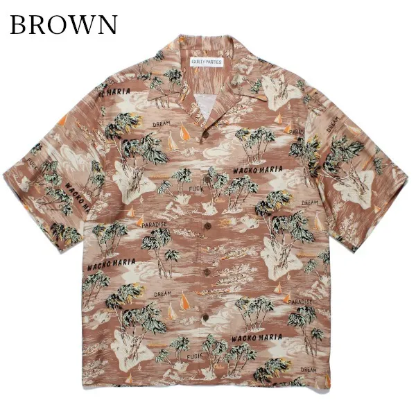 WACKO MARIA  |Button-down Short Sleeves Co-ord Logo Shirts