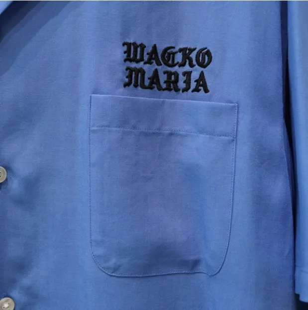 WACKO MARIA  |Button-down Street Style Plain Short Sleeves Logo Shirts