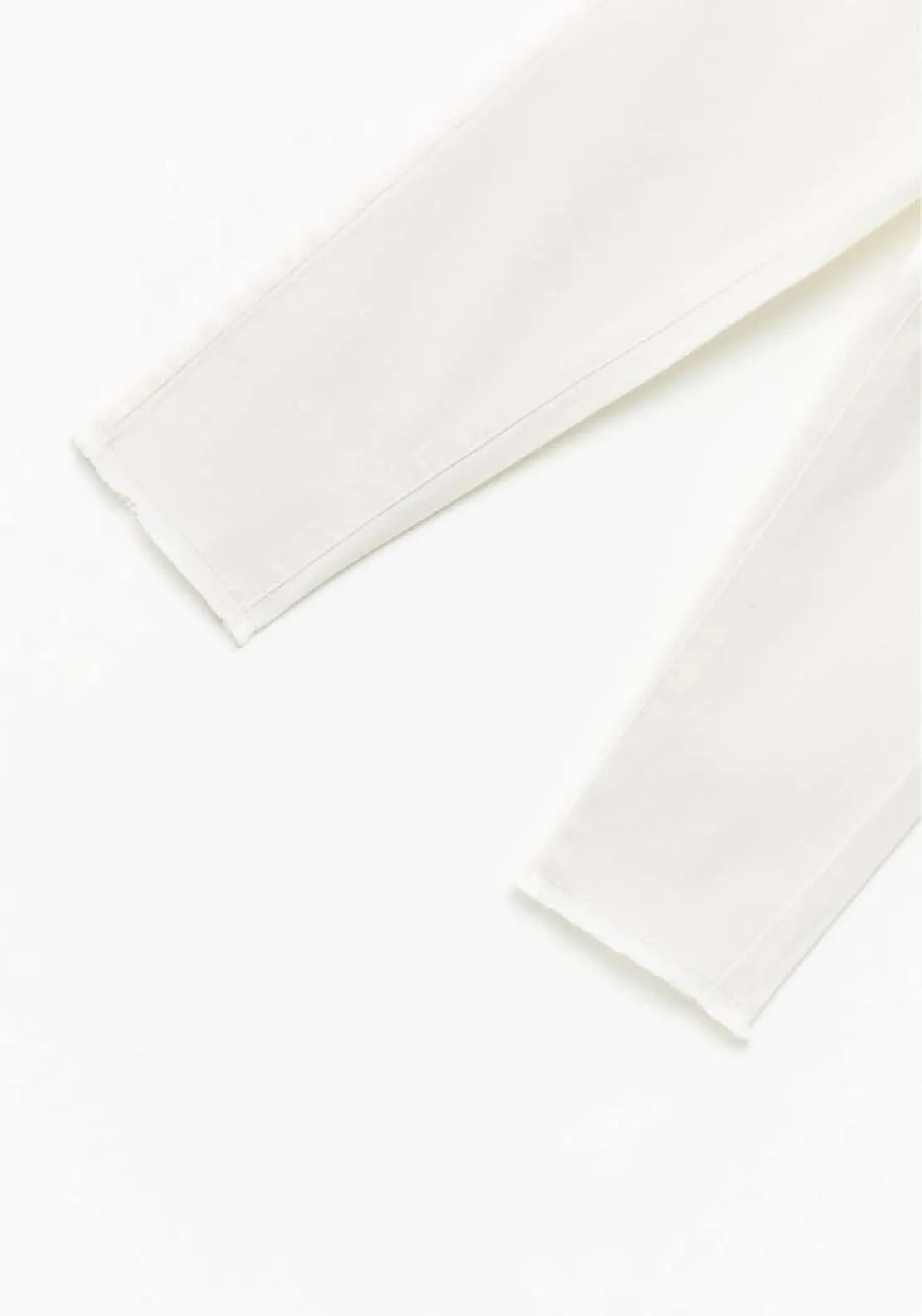 White Plain Twill Jeans - Cream