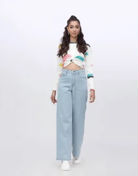 Wide Leg Jeans- Light Blue