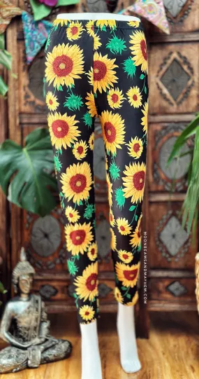 WONDERFUL SUNFLOWER LEGGINGS / REG & PLUS SIZE