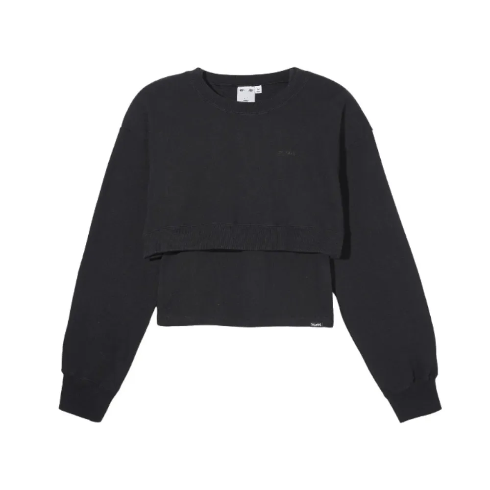 X-girl  |Street Style Long Sleeves Plain Cotton Co-ord Logo