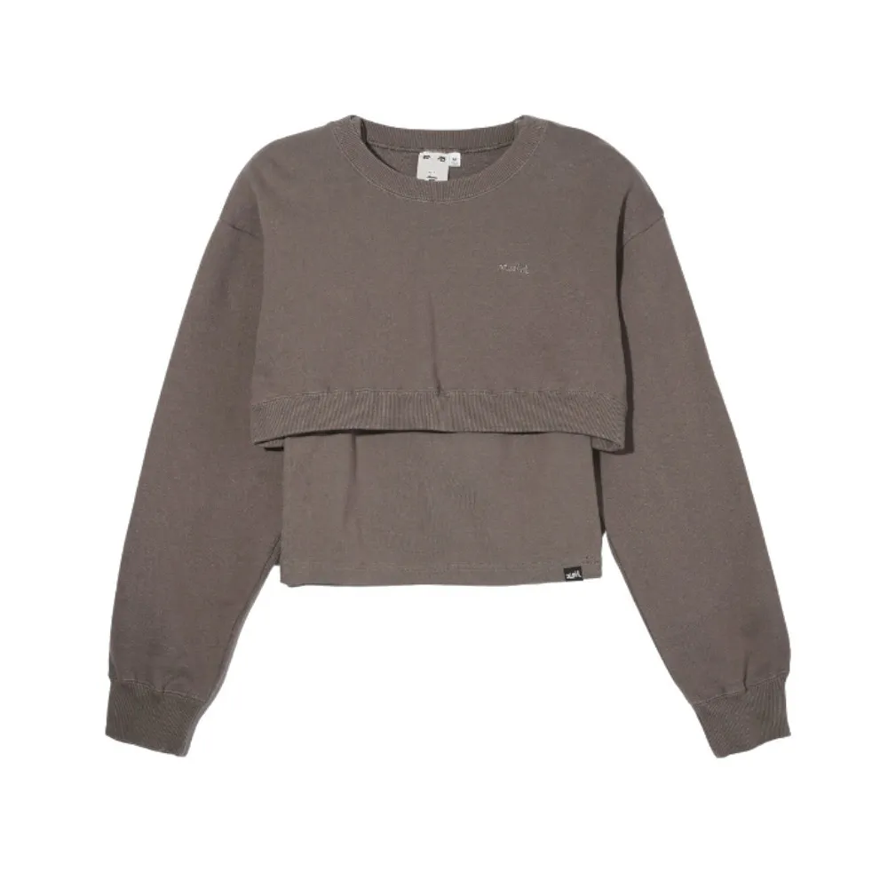 X-girl  |Street Style Long Sleeves Plain Cotton Co-ord Logo