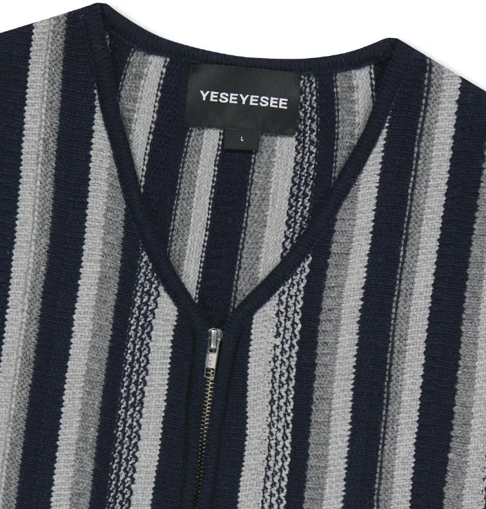 YESEYESEE  |Stripes Unisex Wool Nylon Street Style Plain Oversized Logo